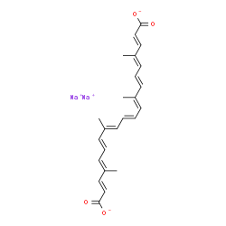 disodium 6,6'-diapo-psi,psi-carotenedioate Structure