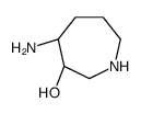 1H-Azepin-3-ol,4-aminohexahydro-,(3R,4R)-rel-(9CI) structure