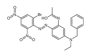 N-[2-[(2-Bromo-4,6-dinitrophenyl)azo]-5-[ethyl(phenylmethyl)amino]phenyl]acetamide结构式