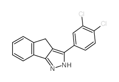 3-(3,4-dichlorophenyl)-1,4-dihydroindeno[1,2-c]pyrazole结构式