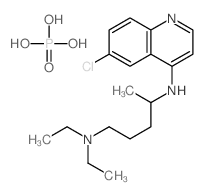 4-N-(6-chloroquinolin-4-yl)-1-N,1-N-diethylpentane-1,4-diamine,phosphoric acid Structure