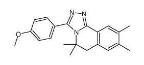 3-(4-methoxyphenyl)-5,5,8,9-tetramethyl-6H-[1,2,4]triazolo[3,4-a]isoquinoline结构式