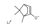 lithium 1,7,7-trimethylbicyclo[2.2.1]hept-2-en-2-olate结构式