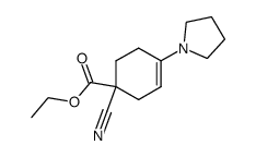 1-cyano-4-pyrrolidin-1-yl-cyclohex-3-enecarboxylic acid ethyl ester结构式