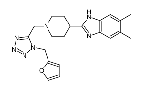 1H-Benzimidazole,2-[1-[[1-(2-furanylmethyl)-1H-tetrazol-5-yl]methyl]-4-piperidinyl]-5,6-dimethyl-(9CI) picture