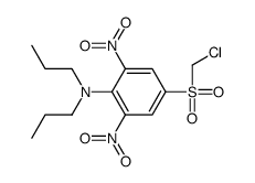 4-(chloromethylsulfonyl)-2,6-dinitro-N,N-dipropylaniline结构式