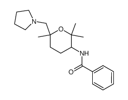 N-(2,2,6-trimethyl-6-pyrrolidin-1-ylmethyl-tetrahydro-pyran-3-yl)-benzamide结构式