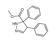 3,4-diphenyl-3,4-dihydro-2H-pyrazole-3-carboxylic acid methyl ester结构式