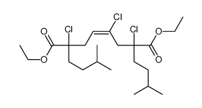 diethyl 2,4,7-trichloro-2,7-bis(3-methylbutyl)oct-4-enedioate结构式