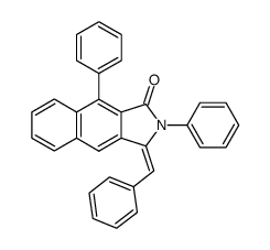 3-benzylidene-2,9-diphenyl-2,3-dihydro-benzo[f]isoindol-1-one结构式