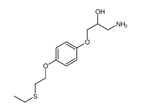 1-amino-3-[4-(2-ethylsulfanylethoxy)phenoxy]propan-2-ol结构式