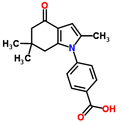 4-(2,6,6-Trimethyl-4-oxo-4,5,6,7-tetrahydro-1H-indol-1-yl)benzoic acid Structure