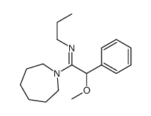 Hexahydro-1-[2-methoxy-2-phenyl-1-(propylimino)ethyl]-1H-azepine结构式