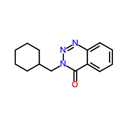 3-(cyclohexylmethyl)-1,2,3-benzotriazin-4-one结构式