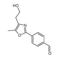 4-[4-(2-hydroxyethyl)-5-methyl-1,3-oxazol-2-yl]benzaldehyde结构式