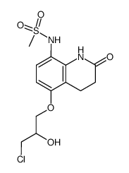 N-[5-(3-Chloro-2-hydroxy-propoxy)-2-oxo-1,2,3,4-tetrahydro-quinolin-8-yl]-methanesulfonamide Structure