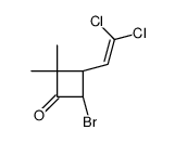 (3R,4R)-4-bromo-3-(2,2-dichloroethenyl)-2,2-dimethylcyclobutan-1-one Structure