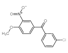 (3-氯苯基)(4-甲氧基-3-硝基苯基)甲酮结构式