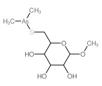 D-Galactopyranoside, methyl 6-thio-, 6-(dimethylarsinite)(9CI) Structure