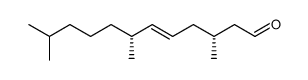 (3R,7R,5E)-3,7,11-trimethyldodec-5-en-1-al Structure