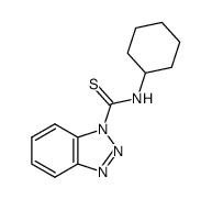 benzotriazole-1-carbothioic acid cyclohexylamide结构式