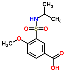 3-[(ISOPROPYLAMINO)SULFONYL]-4-METHOXYBENZOIC ACID结构式