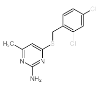 2-Pyrimidinamine,4-[[(2,4-dichlorophenyl)methyl]thio]-6-methyl- Structure