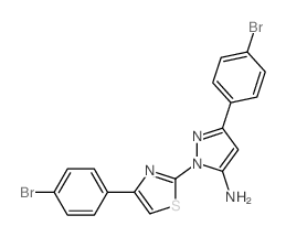 1H-Pyrazol-5-amine, 3-(4-bromophenyl)-1-(4-(4-bromophenyl)-2-thiazolyl)- picture