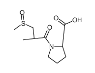 (2S)-1-(2-methyl-3-methylsulfinylpropanoyl)pyrrolidine-2-carboxylic acid Structure