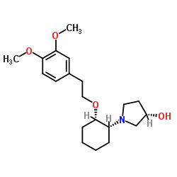 (3S)-1-{(1R,2S)-2-[2-(3,4-Dimethoxyphenyl)ethoxy]cyclohexyl}-3-pyrrolidinol Structure