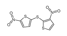 3-nitro-2-(5-nitrothiophen-2-yl)sulfanylthiophene结构式