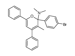 2-(4-Brom-phenyl)-2-dimethylamino-3-methyl-4,6-diphenyl-2H-pyran结构式