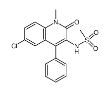 6-chloro-3-methanosulfonamido-1-methyl-4-phenyl-quinolin-2-one Structure