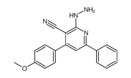 2-hydrazinyl-4-(4-methoxyphenyl)-6-phenylpyridine-3-carbonitrile结构式