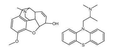 (4R,4aR,7S,7aR,12bS)-9-methoxy-3-methyl-2,4,4a,7,7a,13-hexahydro-1H-4,12-methanobenzofuro[3,2-e]isoquinoline-7-ol,N,N-dimethyl-1-phenothiazin-10-ylpropan-2-amine Structure