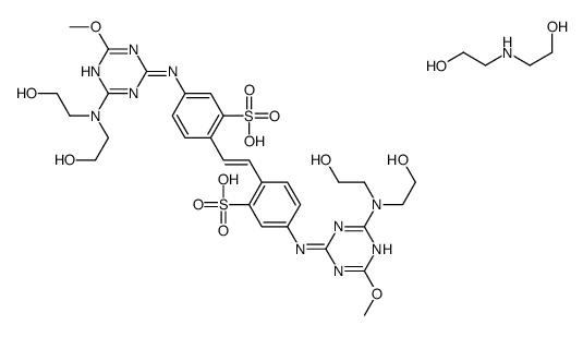 4,4'-bis[[4-[bis(2-hydroxyethyl)amino]-6-methoxy-1,3,5-triazin-2-yl]amino]stilbene-2,2'-disulphonic acid, compound with 2,2'-iminodiethanol structure