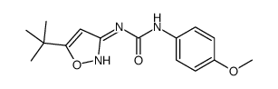 1-(4-Methoxyphenyl)-3-[5-(2-methyl-2-propanyl)-1,2-oxazol-3-yl]ur e结构式