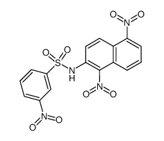 3-nitro-benzenesulfonic acid-(1,5-dinitro-[2]naphthylamide)结构式