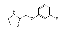 Thiazolidine, 2-[(3-fluorophenoxy)methyl]结构式