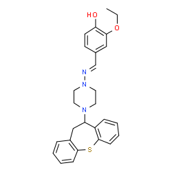 4-(((4-(10,11-Dihydrodibenzo(b,f)thiepin-10-yl)-1-piperazinyl)imino)me thyl)-2-ethoxyphenol structure