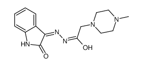 1-Piperazineacetic acid, 4-methyl-, (1,2-dihydro-2-oxo-3H-indol-3-ylid ene)hydrazide, (Z)-结构式