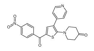 1-[5-(4-nitrobenzoyl)-3-pyridin-4-ylthiophen-2-yl]piperidin-4-one Structure