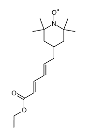 6-(2,2,6,6-tetramethyl-1-oxy-4-piperidinyl)-2,4-hexanediene-1-carboxylic acid ethyl ester Structure