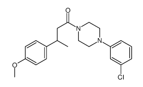 1-[4-(3-chlorophenyl)piperazin-1-yl]-3-(4-methoxyphenyl)butan-1-one Structure