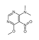 4-dimethylamino-6-methoxy-5-nitropyrimidine结构式