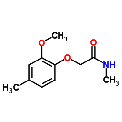 2-(2-Methoxy-4-methylphenoxy)-N-methylacetamide结构式