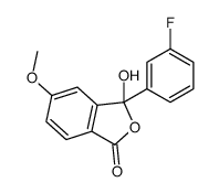 3-(3-fluorophenyl)-3-hydroxy-5-methoxy-2-benzofuran-1-one结构式