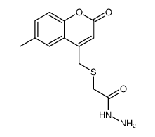 (6-Methyl-2-oxo-2H-chromen-4-ylmethylsulfanyl)-acetic acid hydrazide Structure