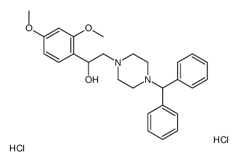 2-(4-benzhydrylpiperazin-1-yl)-1-(2,4-dimethoxyphenyl)ethanol,dihydrochloride Structure