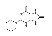 2-(1-piperidyl)-8-sulfanylidene-7,9-dihydro-3H-purin-6-one Structure